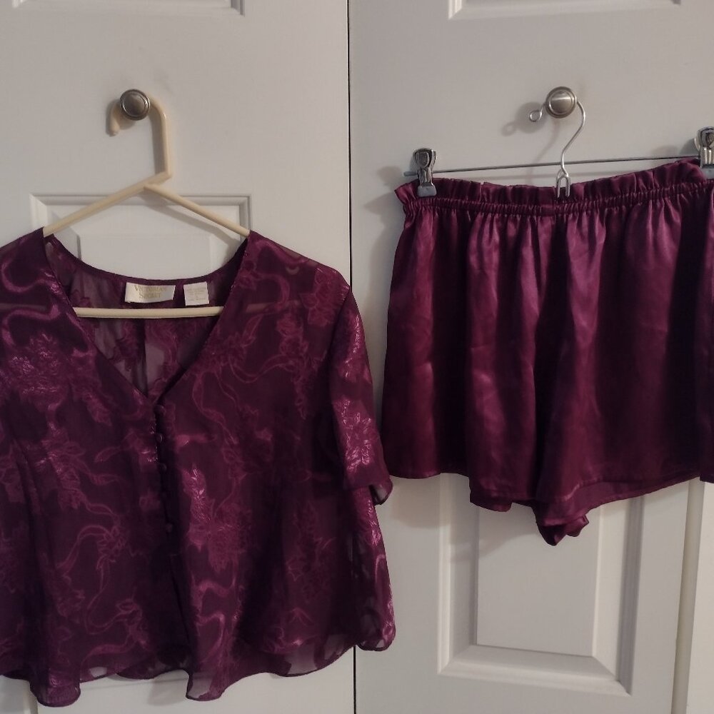 Vintage Victoria Secret Lingerie/Pajama Set Small 1990's